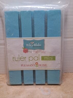 Riley Blake Pleasant Home By Jodi Nelson Ruler Pal Mini Aqua Wood Organizer